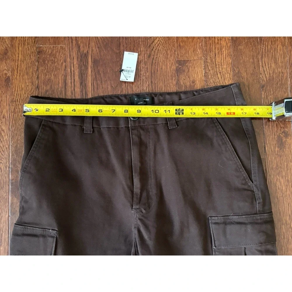NWT Banana Republic Men's 33x32 (33x29) Moleskin‎ Tapered Fit Cargo Pants Brown